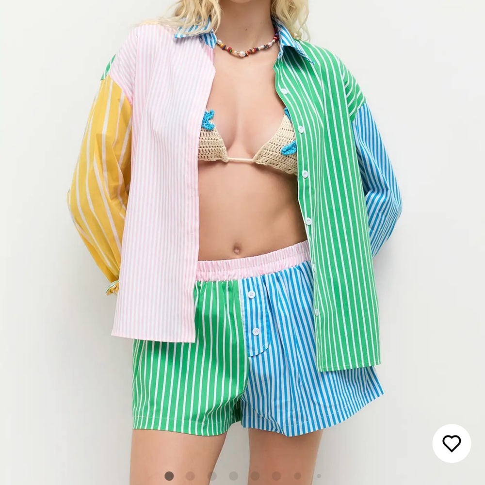 Cider Multicolor Striped Long Sleeve Shirt